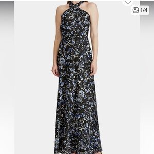 Ralph Lauren Floral Satin Gown Size 14